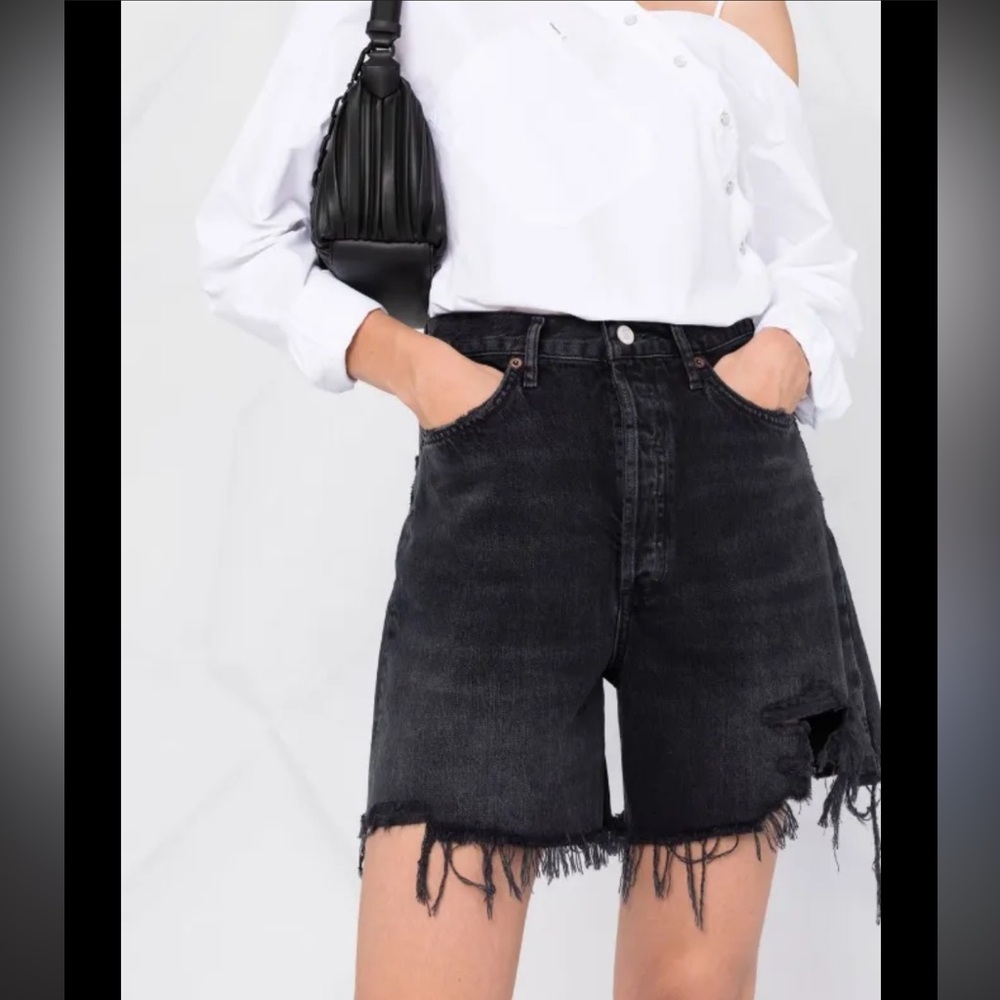 Agolde Black Stella Shorts
